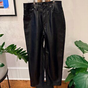 Madewell Black Faux Leather Pants